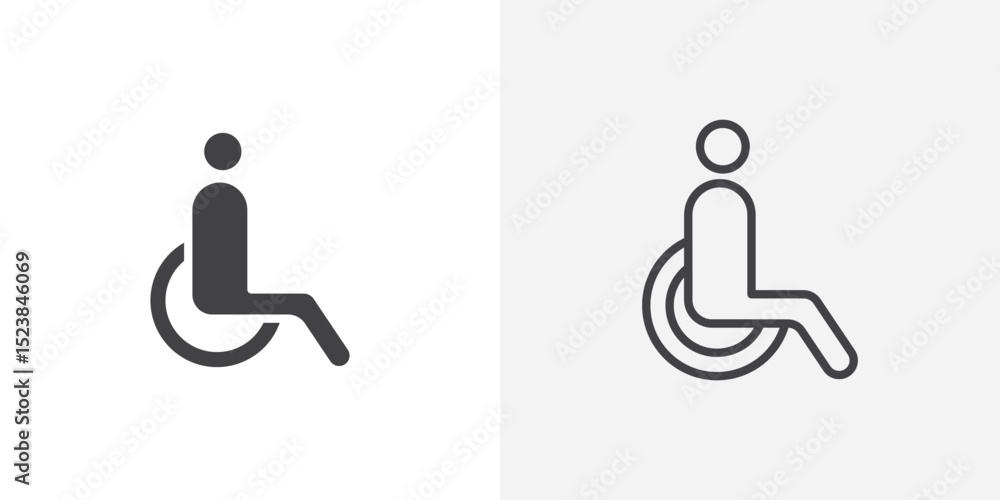 Aufkleber disable icon vector symbol for mobile apps and website ui designs.
