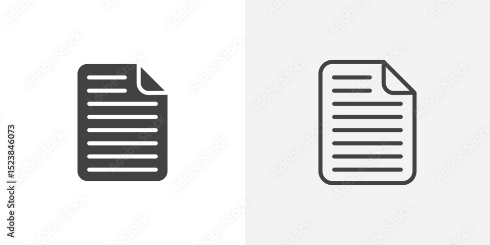 Poster document icon vector symbol for mobile apps and website ui designs.