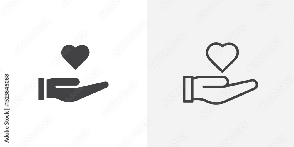 Poster donate icon vector symbol for mobile apps and website ui designs.