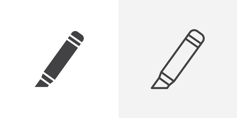 Highlighter icon vector symbol for mobile apps and website UI designs.