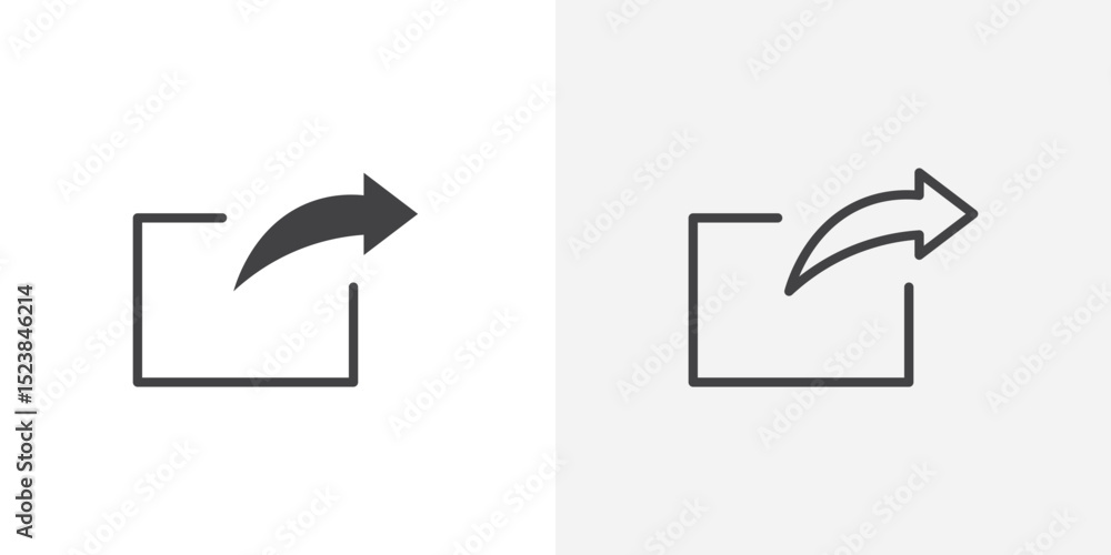 Poster export icon vector symbol for mobile apps and website ui designs.