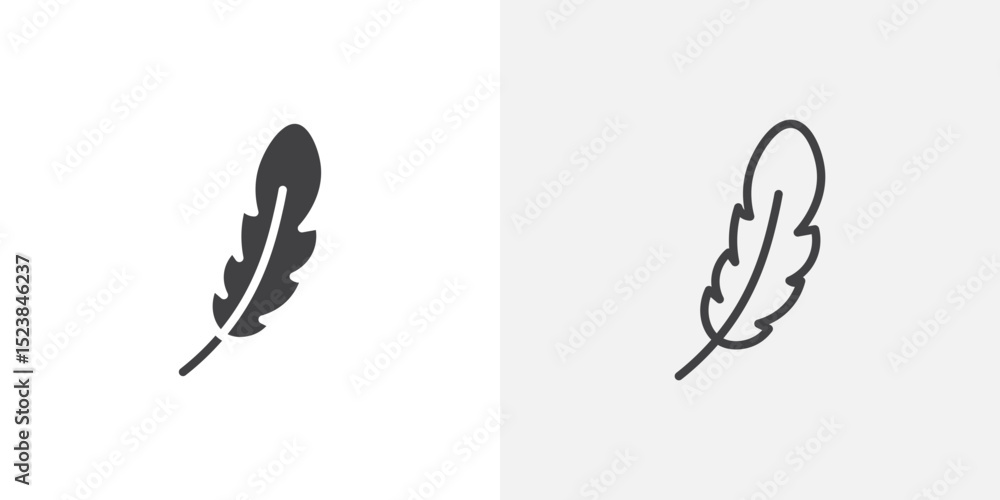 Poster feather icon vector symbol for mobile apps and website ui designs.