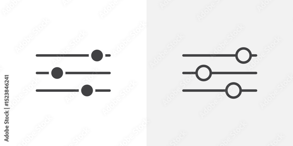 Poster filter control icon vector symbol for mobile apps and website ui designs.