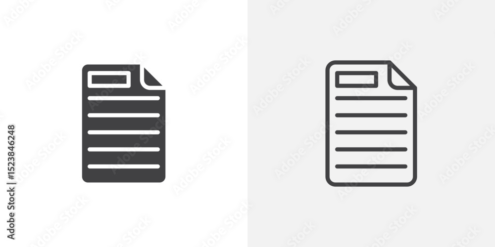 Poster file icon vector symbol for mobile apps and website ui designs.