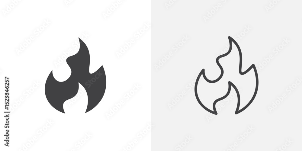 Aufkleber fire icon vector symbol for mobile apps and website ui designs.