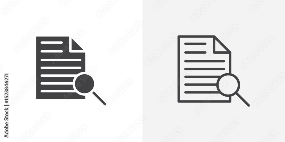 Poster case study icon vector symbol for mobile apps and website ui designs.
