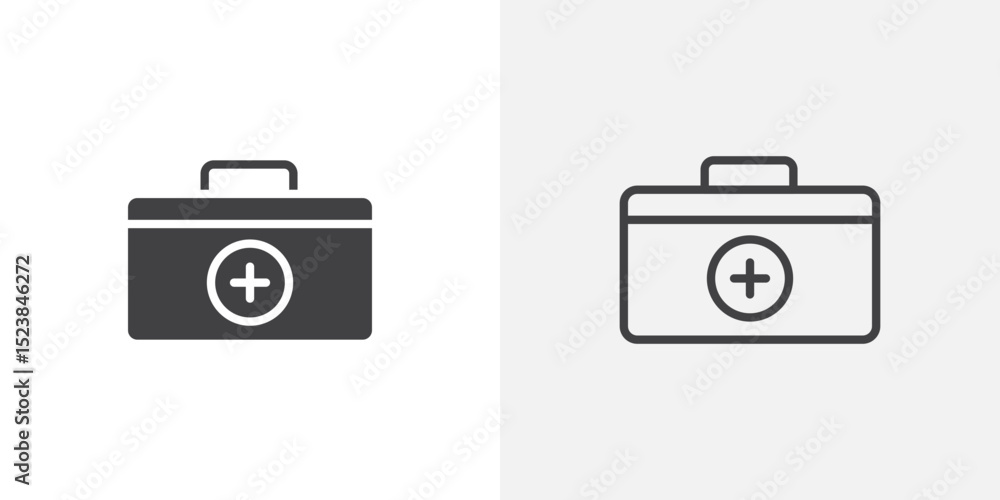 Poster first aid icon vector symbol for mobile apps and website ui designs.