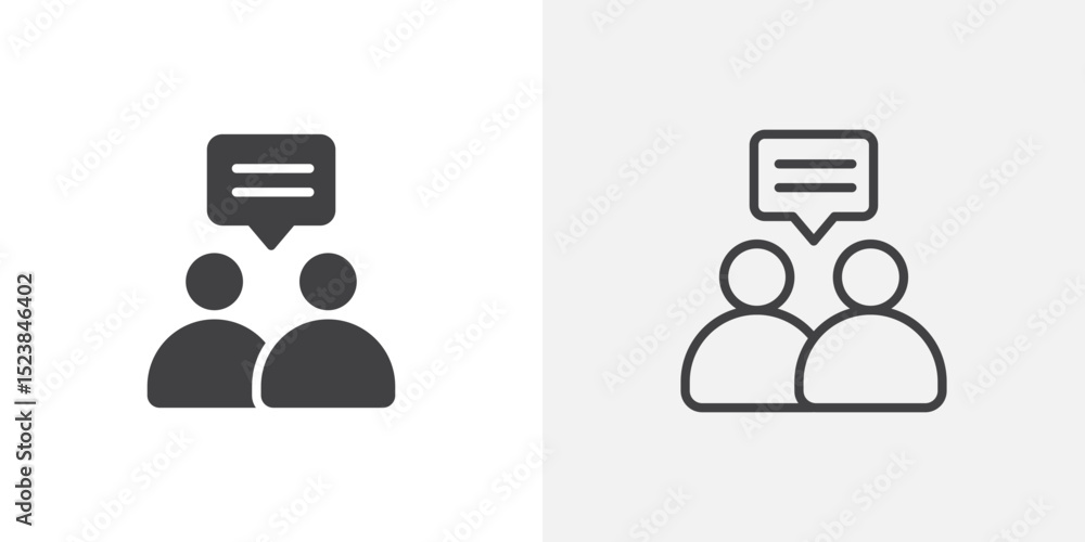 Poster communication icon vector symbol for mobile apps and website ui designs.