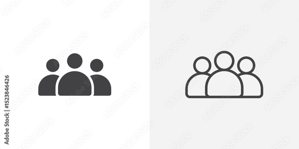 Poster community icon vector symbol for mobile apps and website ui designs.