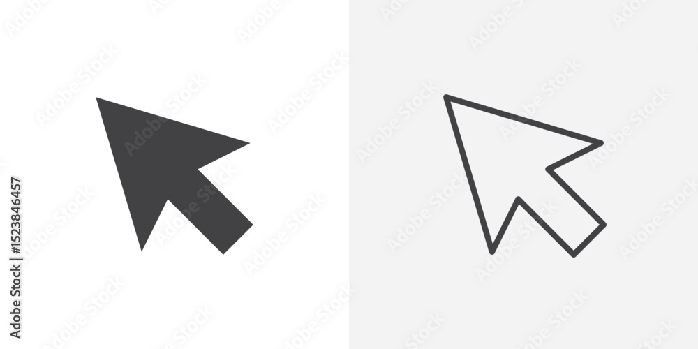 Poster cursor icon vector symbol for mobile apps and website ui designs.