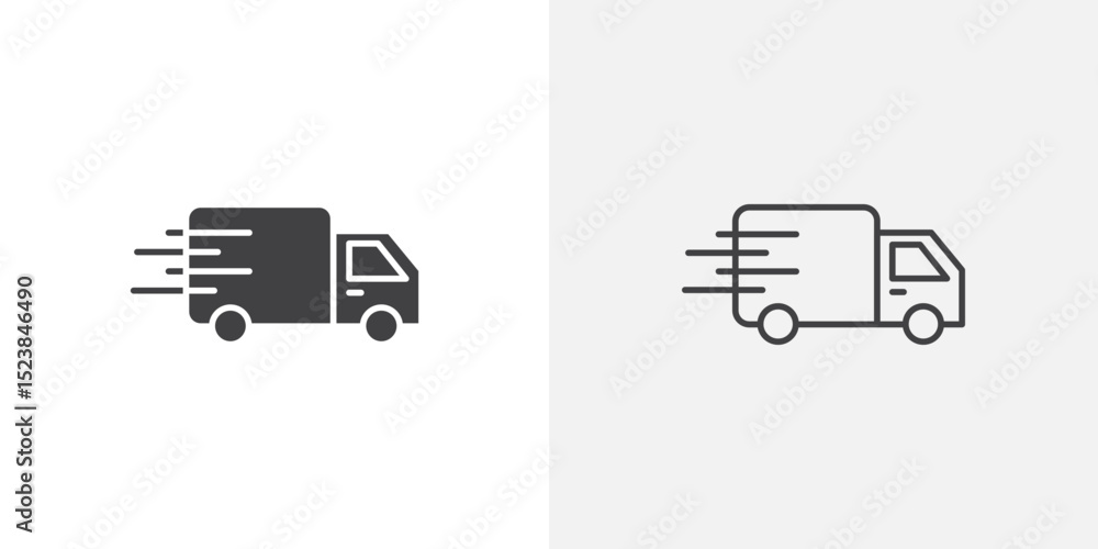 Aufkleber delivery icon vector symbol for mobile apps and website ui designs.