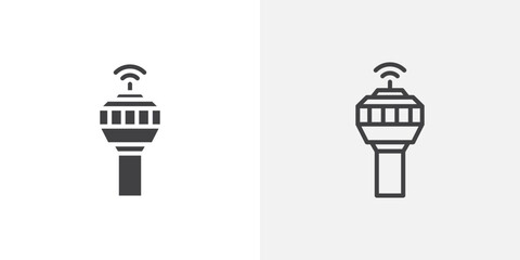 Control Tower icon vector symbol for mobile apps and website UI designs.
