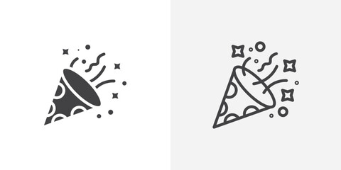 Confetti icon vector symbol for mobile apps and website UI designs.