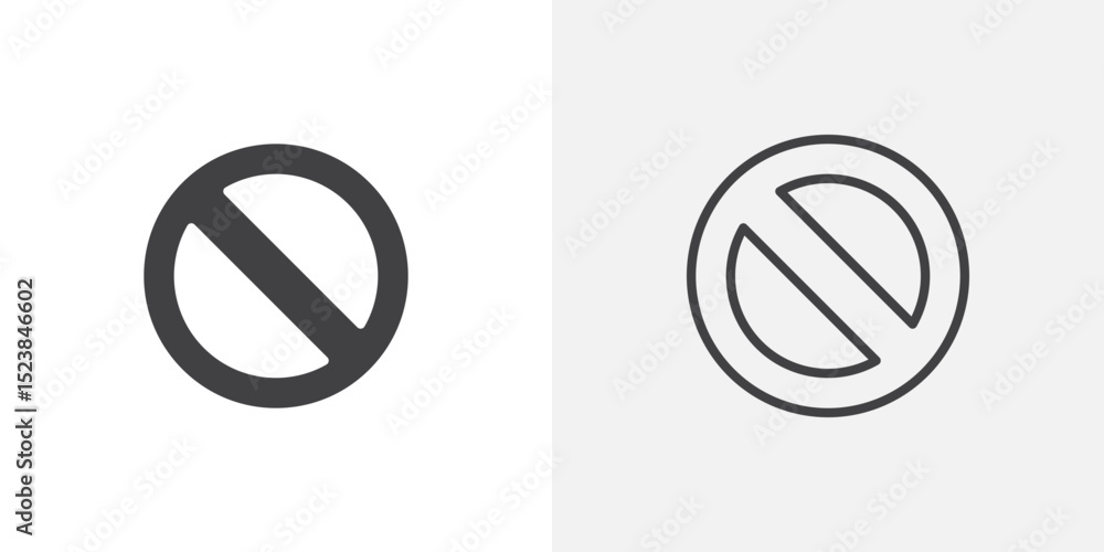 Poster blocked icon vector symbol for mobile apps and website ui designs.