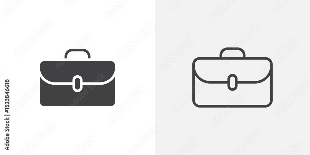 Poster briefcase icon vector symbol for mobile apps and website ui designs.
