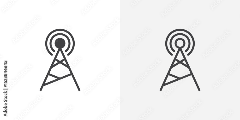 Poster broadcast icon vector symbol for mobile apps and website ui designs.