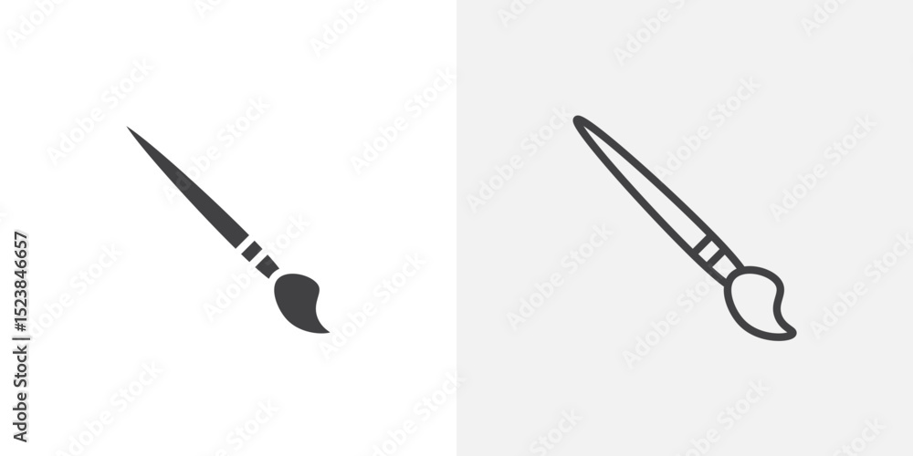 Aufkleber brush icon vector symbol for mobile apps and website ui designs.
