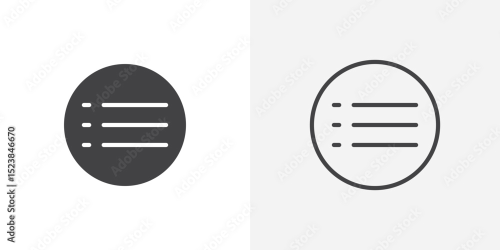 Poster bulleted list icon vector symbol for mobile apps and website ui designs.