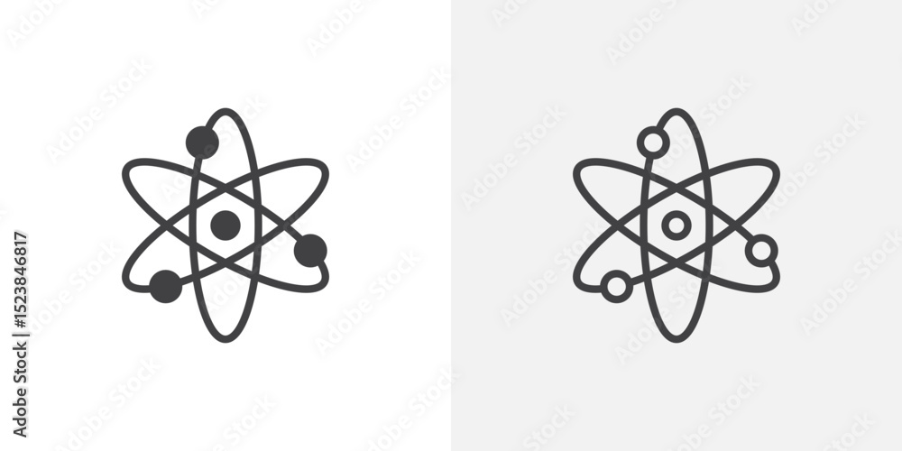 Poster atom icon vector symbol for mobile apps and website ui designs.