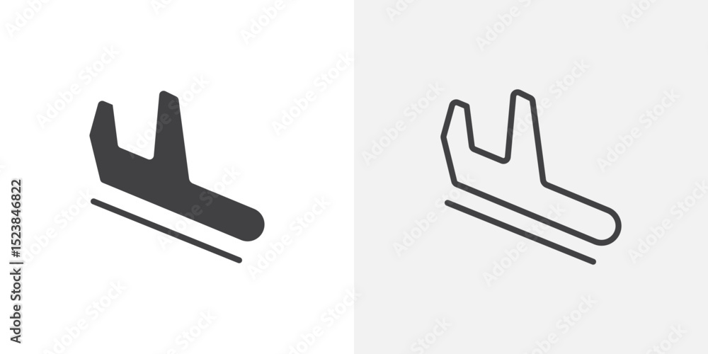 Poster arrival icon vector symbol for mobile apps and website ui designs.