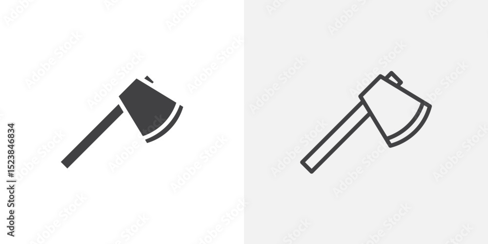 Poster axe icon vector symbol for mobile apps and website ui designs.