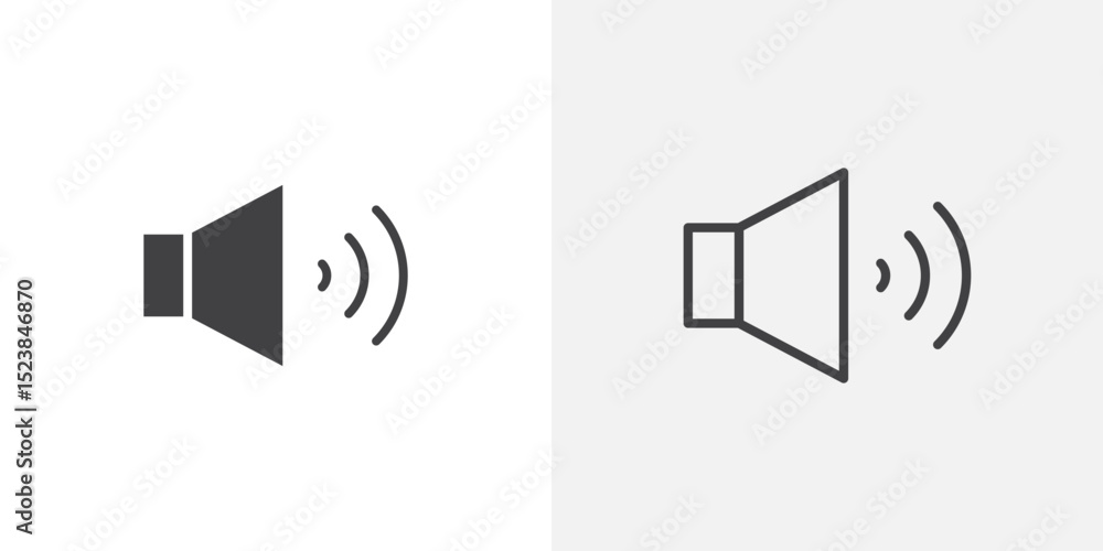 Poster speaker icon vector symbol for mobile apps and website ui designs.
