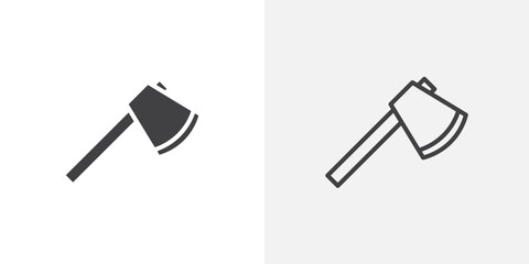 Axe icon vector symbol for mobile apps and website UI designs.
