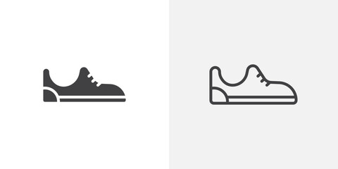 Shoes icon vector symbol for mobile apps and website UI designs.