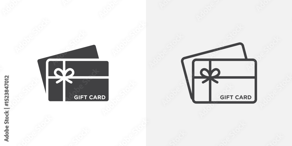 Poster gift card icon vector symbol for mobile apps and website ui designs.