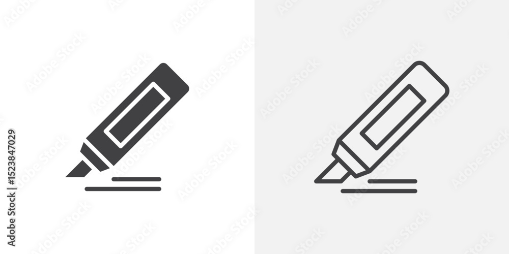 Poster highlighter icon vector symbol for mobile apps and website ui designs.