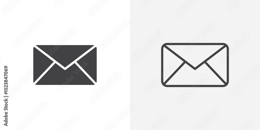 Poster mail icon vector symbol for mobile apps and website ui designs.