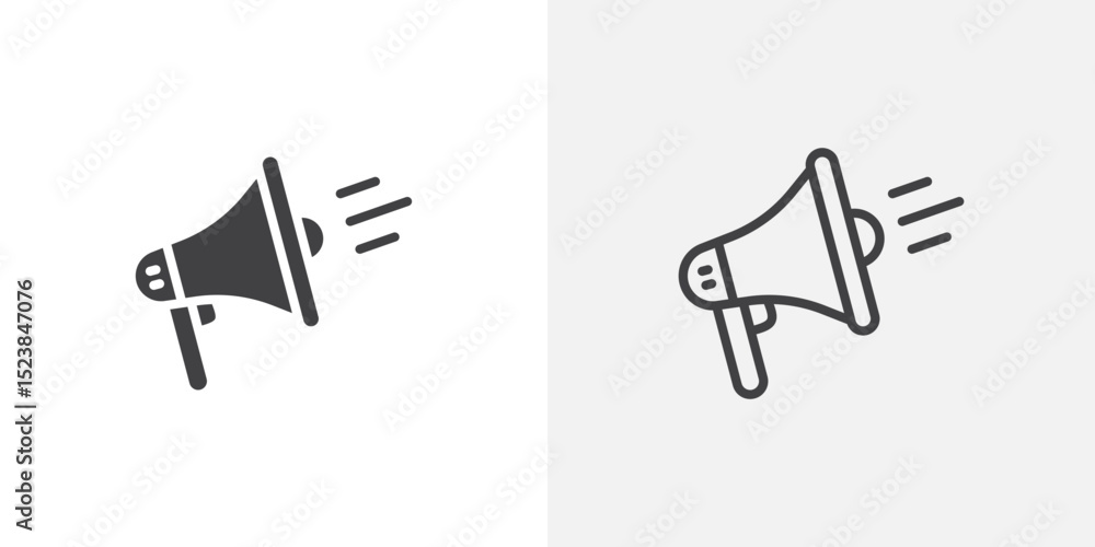 Poster megaphone icon vector symbol for mobile apps and website ui designs.