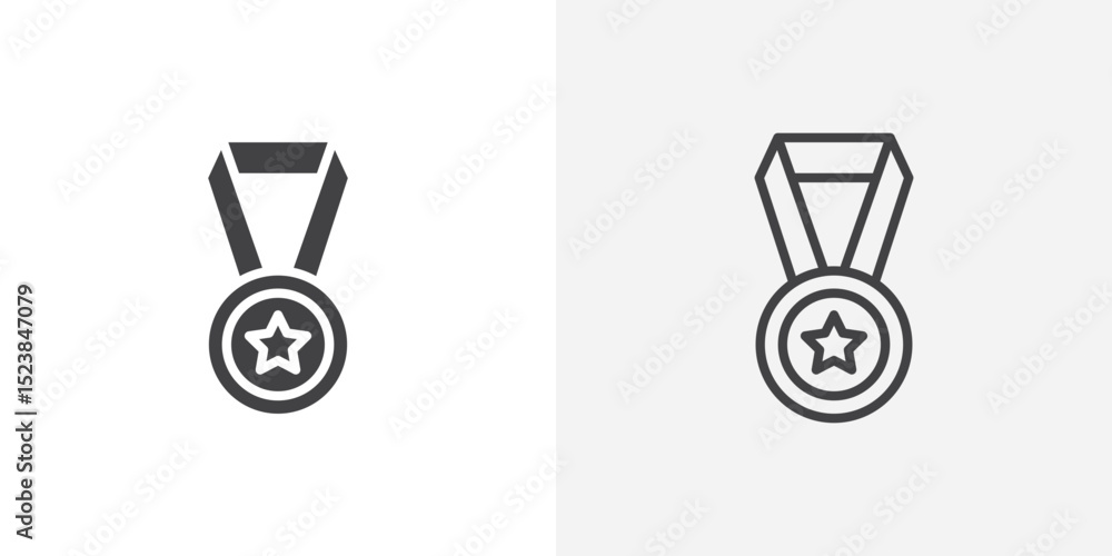 Poster medal icon vector symbol for mobile apps and website ui designs.