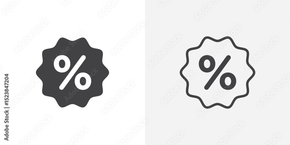 Poster discount icon vector symbol for mobile apps and website ui designs.