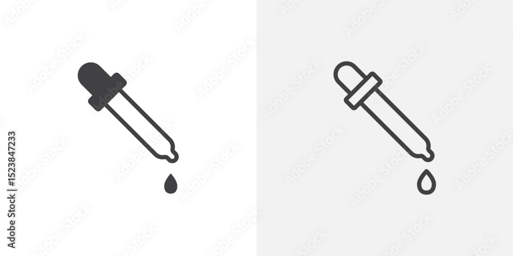 Poster eye dropper icon vector symbol for mobile apps and website ui designs.