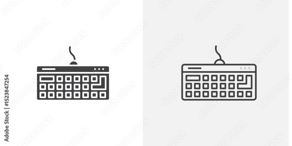 Poster keyboard icon vector symbol for mobile apps and website ui designs.