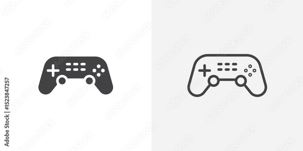 Poster gamepad icon vector symbol for mobile apps and website ui designs.