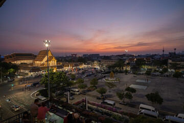 Wat Suthat Thepwararam with The Giant Swing, is a royal Buddhism temple of the first grade, one of ten such temples in Bangkok and located in the combretum grove