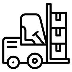 Forklift Loader  Icon Element For Design