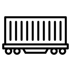 Freight Train  Icon Element For Design