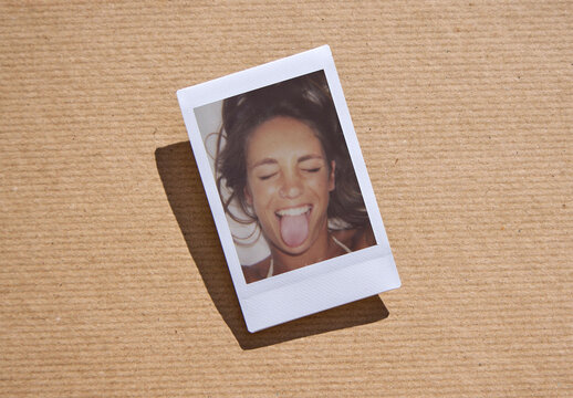 Mockup Design of Mini 46 X 62 Mm Polaroid