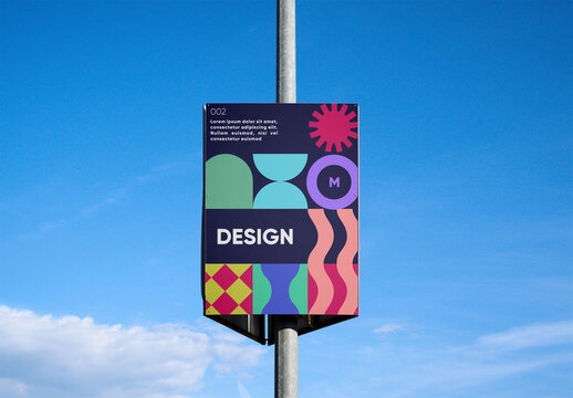 Urban Panel Mockup in Clear Blue Sky