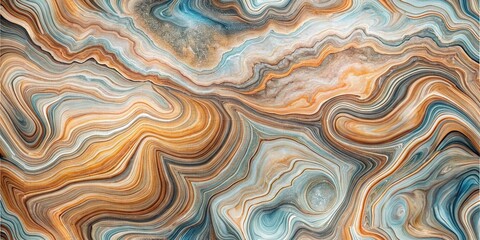 Abstract background with swirling patterns of brown tan and blue colors creating a marble effect look background