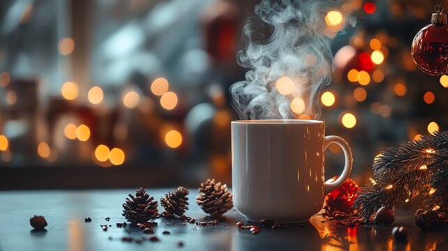 christmas coffee cup - Powered by Adobe