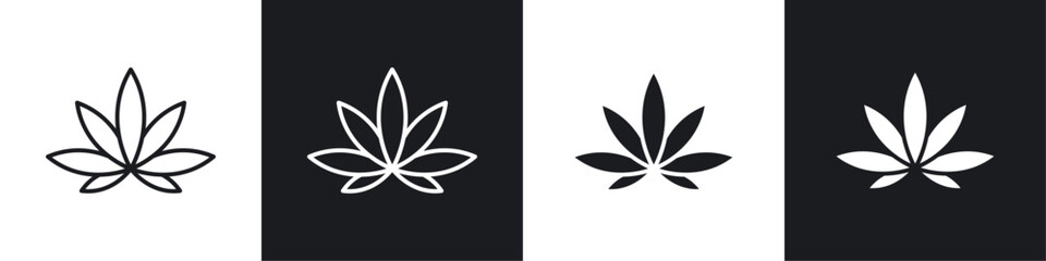 Birch leaf icons graphic vectors