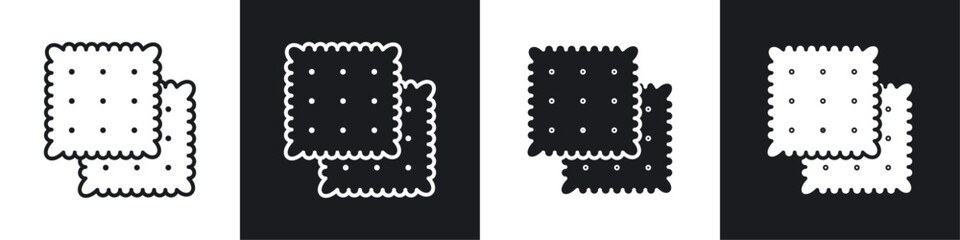 Crackers icons graphic vectors