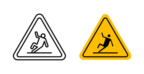 Obraz premium Wet floor signs graphic vectors