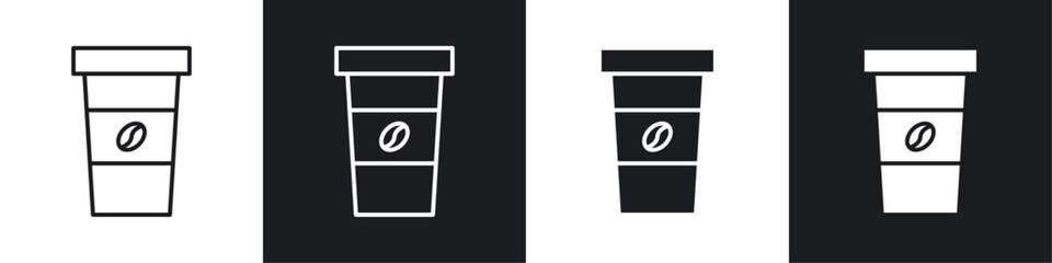 Hot coffee cup icons graphic vectors