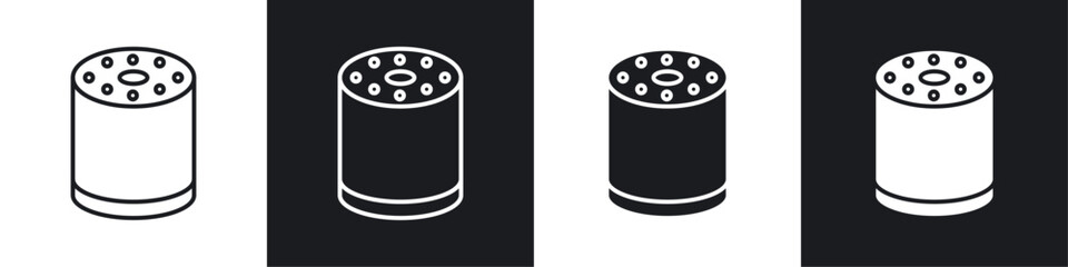 Oil filter icons graphic vectors