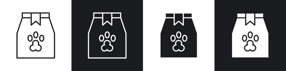 Dog food icons graphic vectors